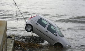 Barry Lamb’s hire car swept out to sea in France