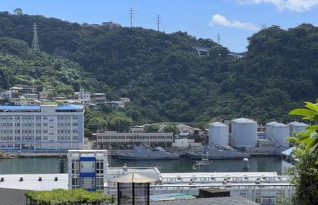 Taiwan military vessels are seen in Keelung Harbour in the north-east of Taiwan.