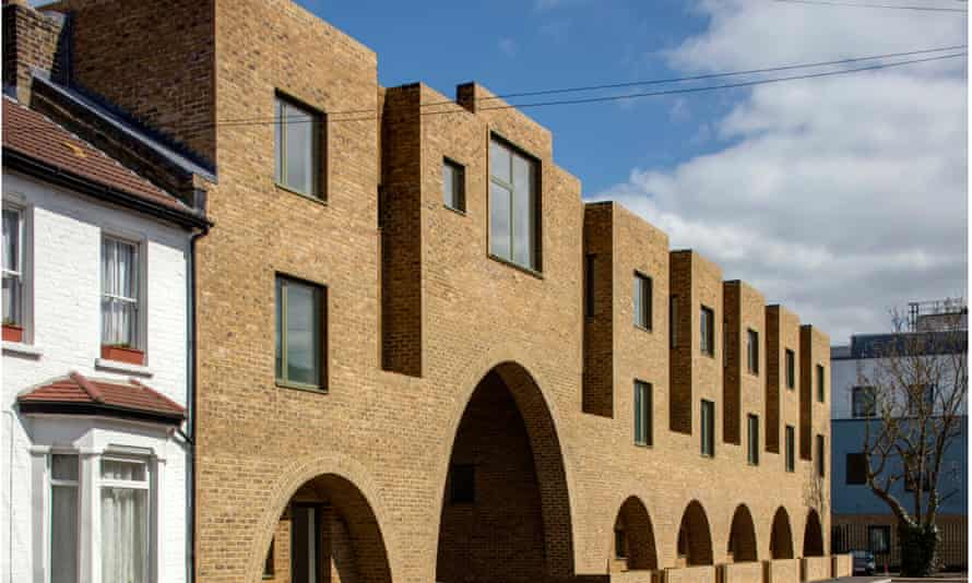Shared ownership homes in Worland Gardens in Stratford, east London, designed by Peter Barber Architects for Newham council.
