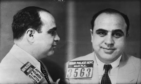 A Miami Police Department mug shot of a bit part character from Peaky Blinders series four – possibly better known as the Chicago mobster Al Capone.