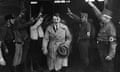 Adolf Hitler emerging from the party's Munich headquarters in 1931