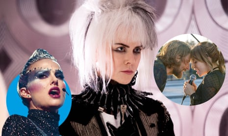 Natalie Portman in Vox Lux; Nicole Kidman in How to Talk to Girls at Parties; Bradley Cooper and Lady Gaga in A Star Is Born.