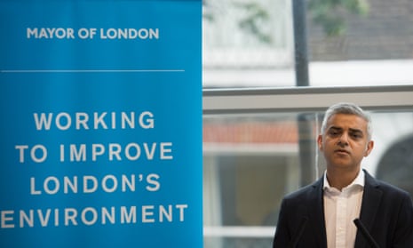 Sadiq Khan launching his air quality consultation at great Ormond Street Hospital on 5 July.