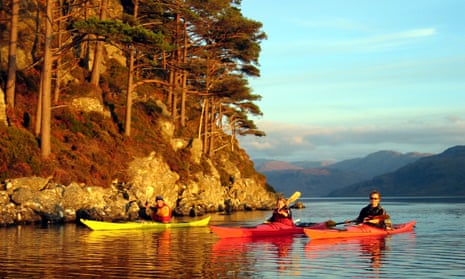 Sea kayaking in the Highlands of Scotland