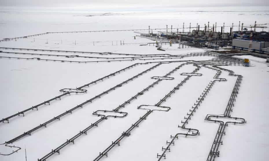 The Bovanenkovo gas field on the Yamal peninsula in the Arctic circle.