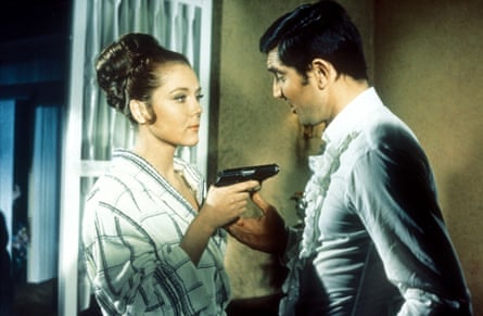 Rigg with George Lazenby in On Her Majesty’s Secret Service.