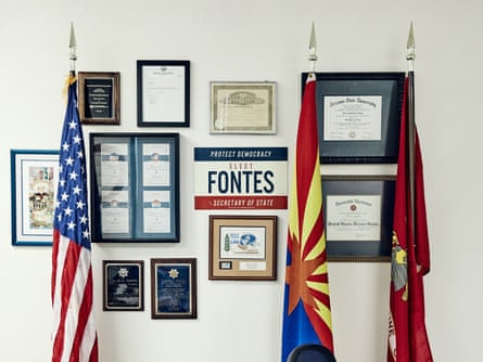 Certificates and diplomas on the wall