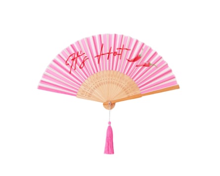 Accessorize Stripe Slogan Foldable Fan