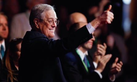 David Koch at an Americans for Prosperity summit in Washington DC in 2011.