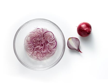 Soak the red onions for a milder flavour.