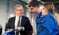 Keir Starmer on a campaign visit to BAE Systems in Barrow-in-Furness, Cumbria, in April 2024