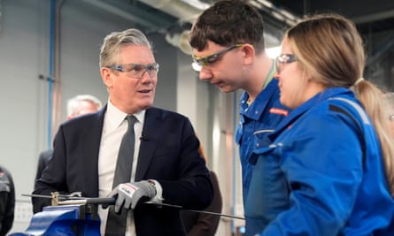 Keir Starmer on a visit to Barrow-in-Furness, where nuclear submarines are built.