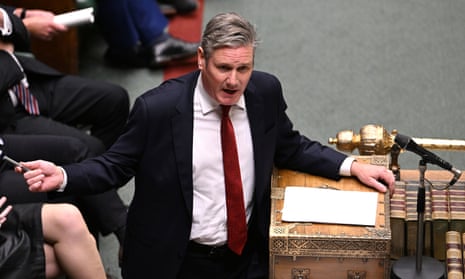 Keir Starmer during prime minister's questions in the House of Commons on Wednesday