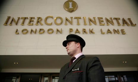 The InterContinental hotel on Park Lane, London