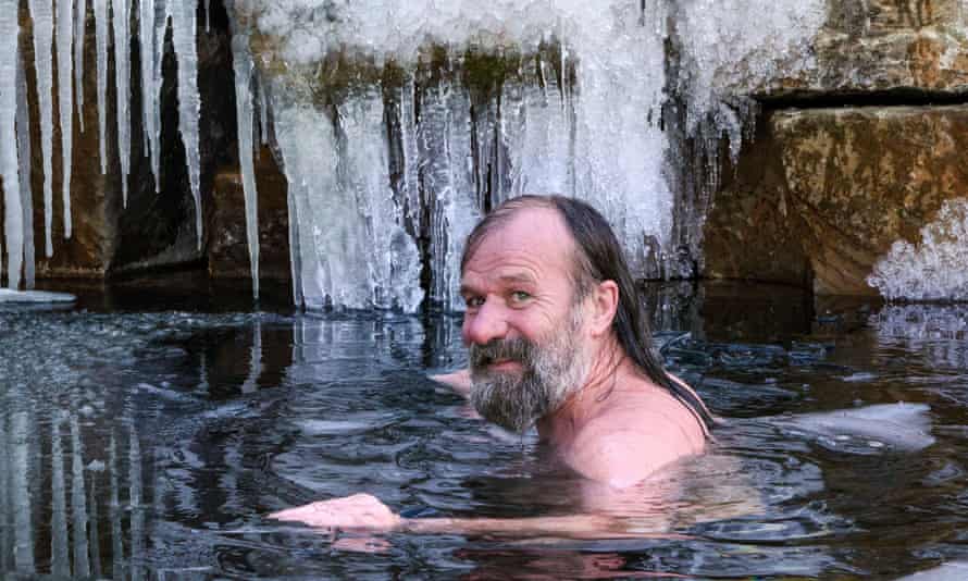Wim Hof takes an invigorating ice-bath in the Netherlands.