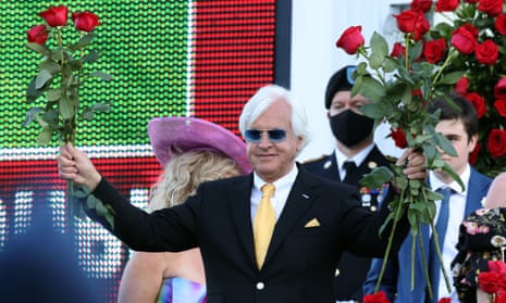 Bob Baffert celebrates his victory at the Kentucky Derby earlier this month