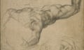 An intensely personal masterpiece … detail from Michelangelo’s Angels (Last Judgment study).