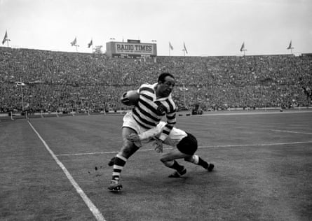 Billy Boston in action for Wigan in 1959