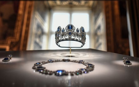 Ornate crown, necklace and earrings
