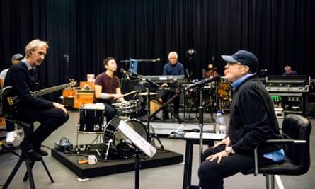 Genesis rehearsing, with Phil Collins’s 20-year-old son Nic on drums