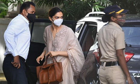Bollywood actress Deepika Padukone arrives to attend questioning by Narcotics Control Bureau officials in Mumbai.