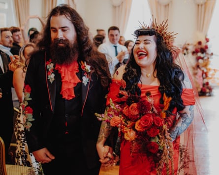Kitty with her husband Dom on their wedding day.