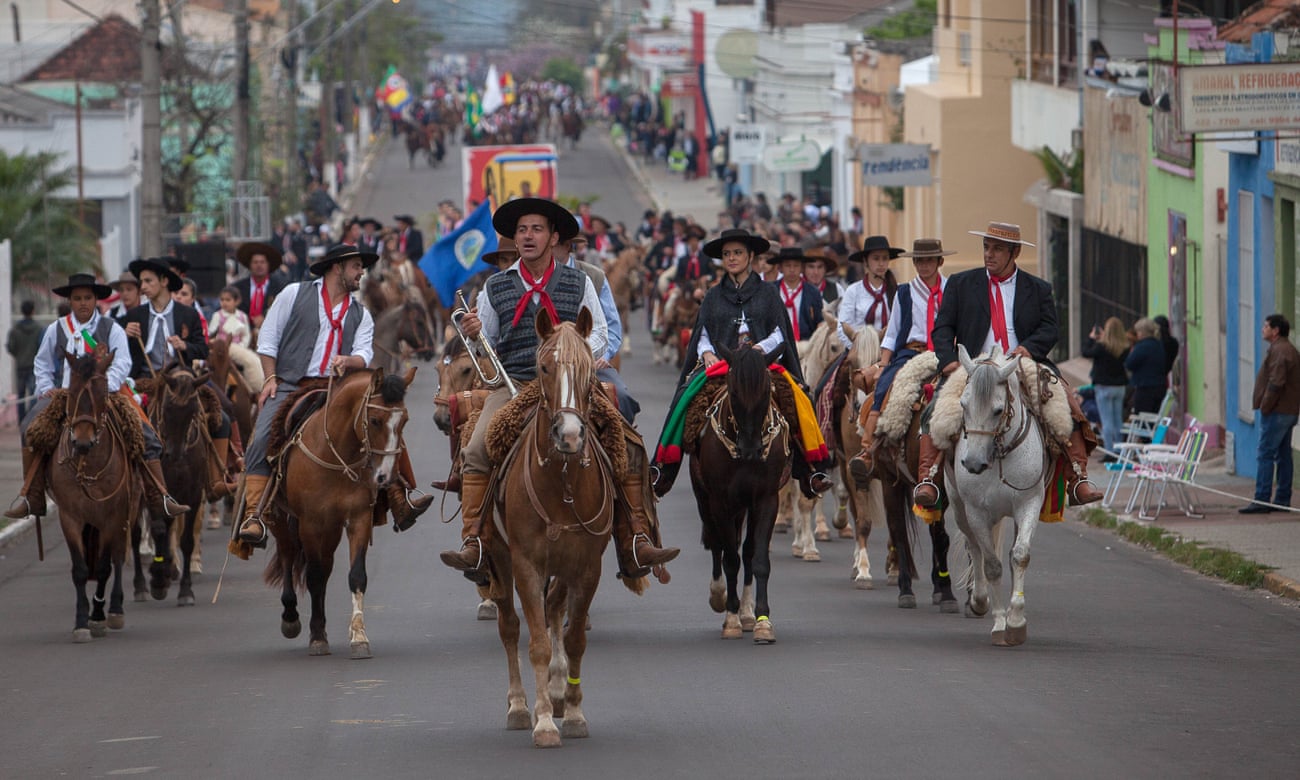 Gauchos celebrating Farroupilha in the state of Rio Grande do Sul, southern Brazil.