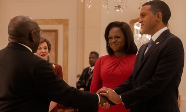 Viola Davis as Michelle Obama and O-T Fagbenle as Barack Obama in her new series, The First Lady