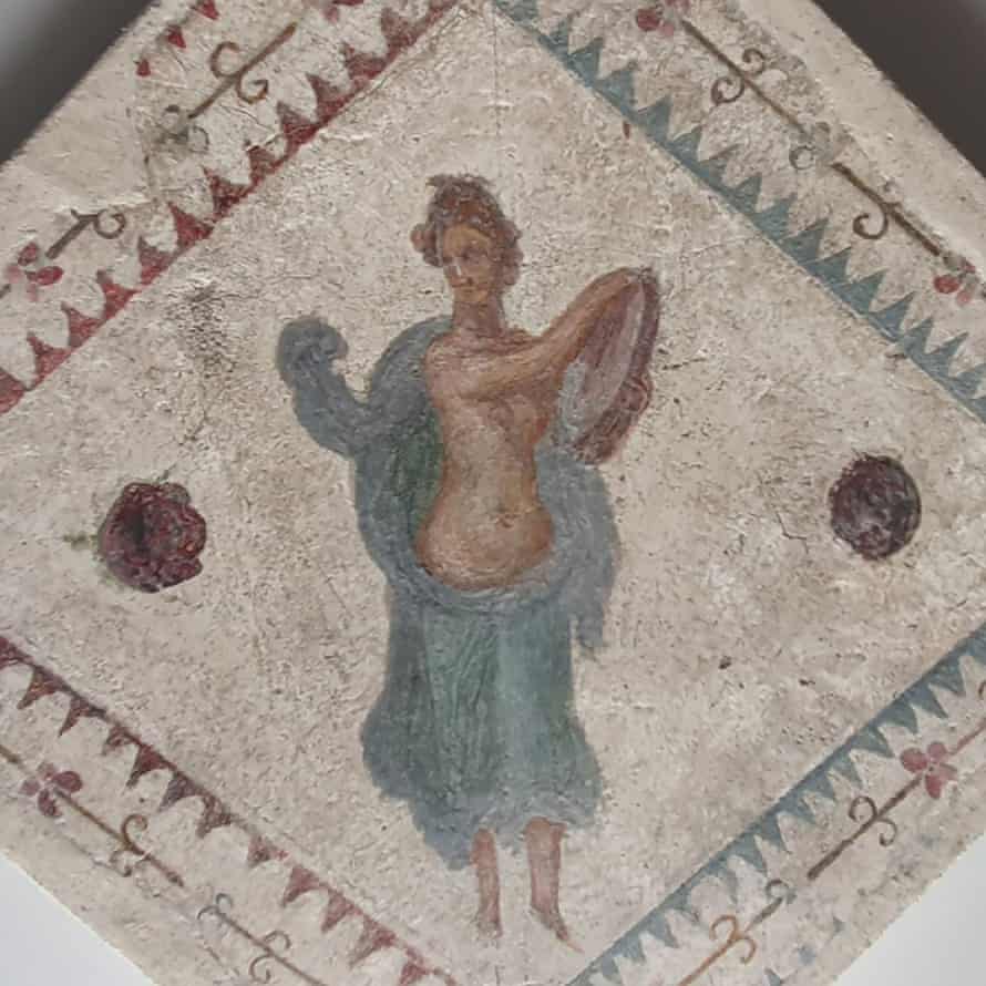 Parte di un dipinto, probabilmente proveniente da Villa Arianna a Pompei.