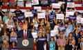 Supporters of U.S. President Donald Trump cheer for him at a “Keep America Great” campaign rally in Greenville, North Carolina, U.S., July 17, 2019. REUTERS/Jonathan Drake