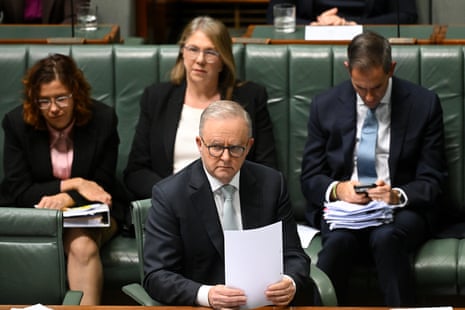 Anthony Albanese yesterday in Question Time.