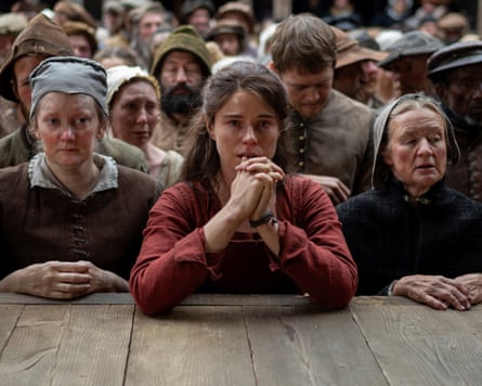 Film Fall PreviewThis image released by Focus Features shows Jessie Buckley, center, in a scene from “Hamnet.” (Agata Grzybowska/Focus Features via AP)