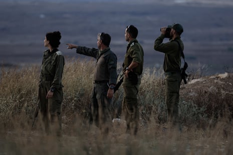 The Israeli military in operation near the border with Gaza, 3 June.