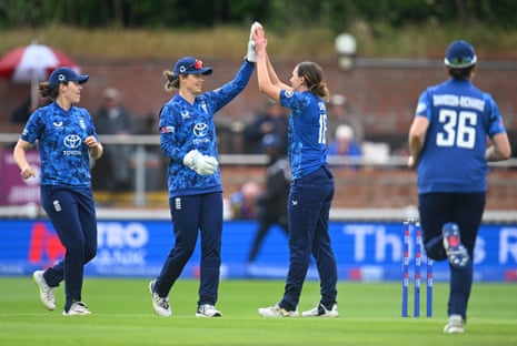 England players celebrate