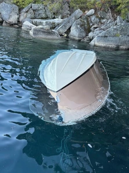 Upturned boat