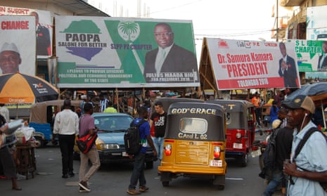 Campaign signs in Freetown
