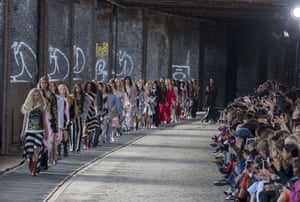 Marques Almeida show under the arches at Brick Lane