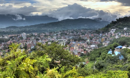 View of Kathmandu from the Monkey Temple, Nepal.