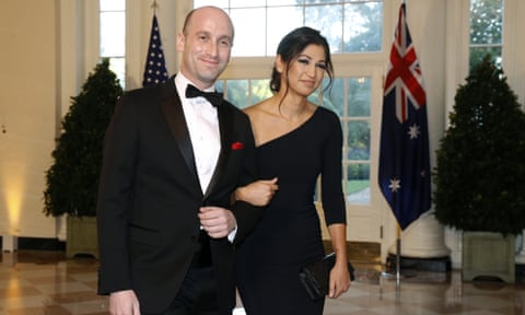 stephen miller and katie miller arm in arm