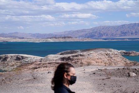 Kamala Harris tours Lake Mead in Nevada in October.