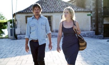 Delpy with Ethan Hawke in Before Midnight, which earned her a scriptwriting Oscar nomination.