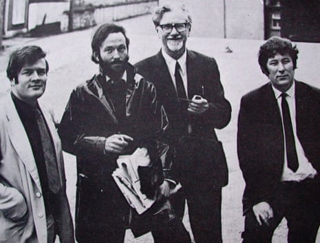 From left: Michael Longley, Mahon, John Hewitt and Seamus Heaney, 1960s