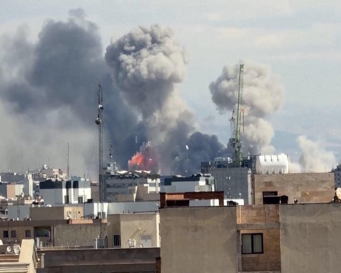 Smoke rises over Tehran on second day of US-Israeli strikes – video