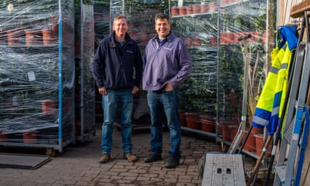 Stuart Tickner and Richard McKenna standing outside at the nursery.