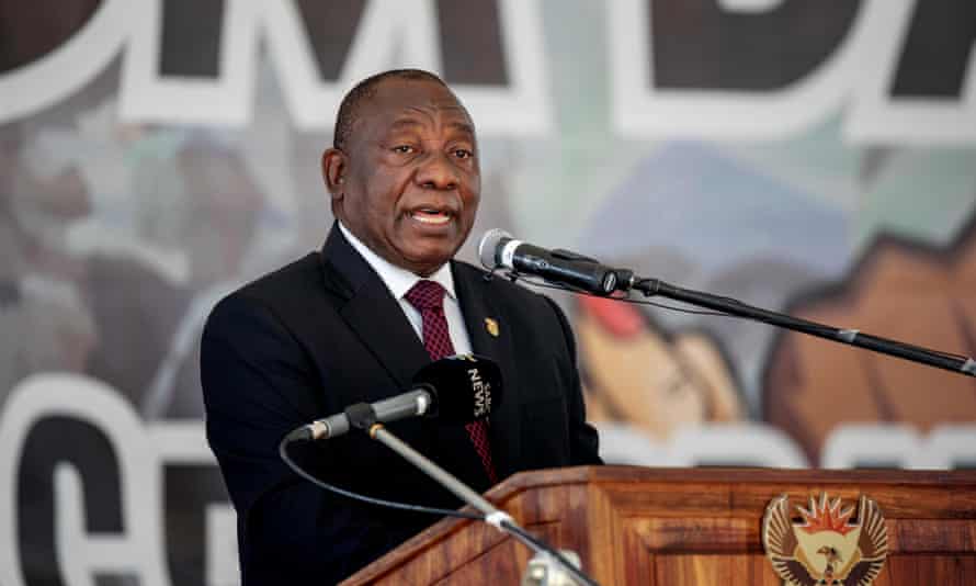The South African president, Cyril Ramaphosa