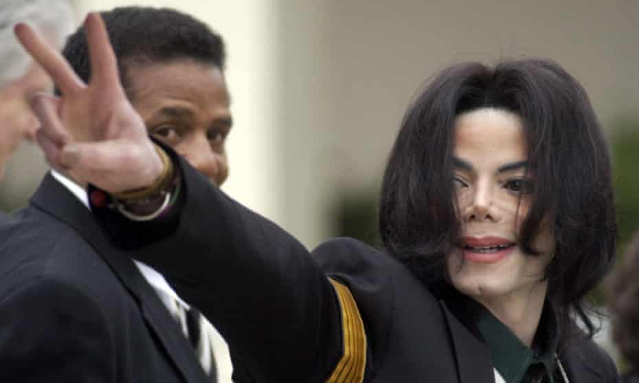 Michael Jackson during the 2005 trial in which he was accused of child molestation.