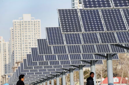 Solar power panels installed for public electricity supply in Shenyang, in northeast China.