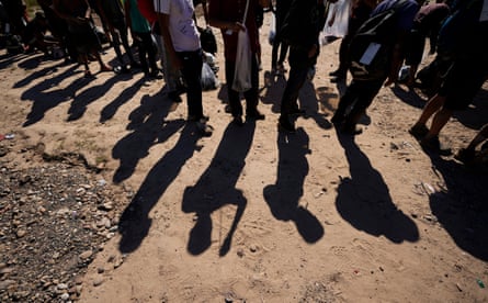 people stand in a line