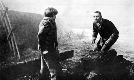 Pip’s first encounter with Magwitch in David Lean’s film of Great Expectations (1947).