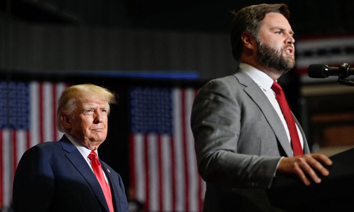 Trump names JD Vance, once one of his fiercest critics, as 2024 running mate | Republican national convention 2024 | The Guardian